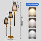 Trivana Modern Designer 3-Shade Floor Lamp