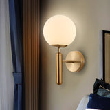 Single Glass Post Ball Wall Sconces
