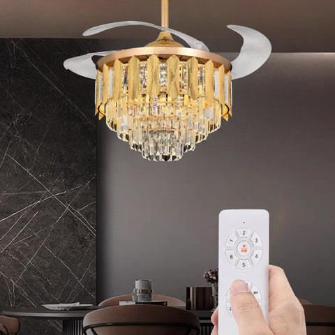 Erstina LED Smart Voice Assist Fan Chandelier