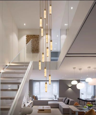 Aura LED Double Height Chandelier