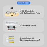 Halley Smart Voice Assist LED Chandelier