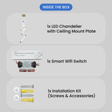 Stake Double Height Smart Modern LED Chandelier