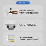 Prospero LED Smart Voice Assist Fan Chandelier