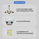 Santorni Smart Voice Assist LED Chandelier