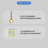 Spire Gold LED Pendant Lamp