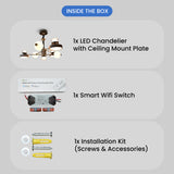 Yamine Smart Voice Assist LED Chandelier