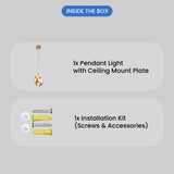 Aylin Crystal Glass Pendant Lamp