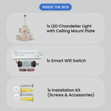 FloraLume Smart Voice LED Chandelier