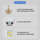 Nodule Smart Voice LED Chandelier