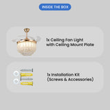 Blaze Crystal Leaf Fan Chandelier