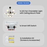Enigma LED Smart Fan Chandelier