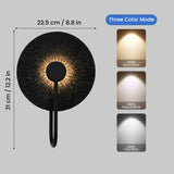 Kyron Designer Black Crystal Plate Wall Lamp