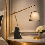 Gravix LED Table Lamp with Premium Fabric Drum Shade