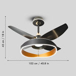 Lexing LED Smart Voice Assist Fan Chandelier