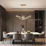 Golden Modern LED Smart Voice Assist Chandelier