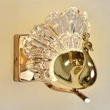 Morika Modern Peacock Crystal Feather Wall Lamp