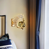 Morika Modern Peacock Crystal Feather Wall Lamp