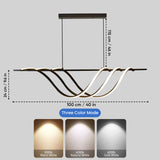 Skylar Black Linear LED Chandelier
