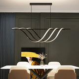 Skylar Black Linear LED Chandelier