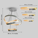 Nova 3 Rings Modern Smart LED Chandelier