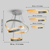 Nova 3 Rings Modern Smart LED Chandelier