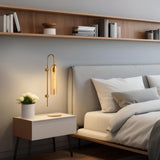 Novira Wall Sconce with T300 Bulb | Gold & Amber Glass