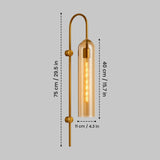 Novira Wall Sconce with T300 Bulb | Gold & Amber Glass