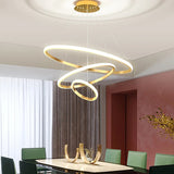 Three Ring GOLD LED Smart Voice Assist Chandelier