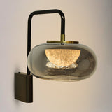 Ovia Modern Smoked Glass Globe Wall Lamp