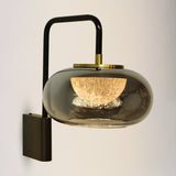 Ovia Modern Smoky Glass Globe Wall Lamp