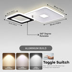 Square Plaza Smart Modern LED Ceiling Light