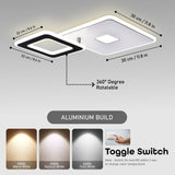 Square Plaza Smart Modern LED Ceiling Light