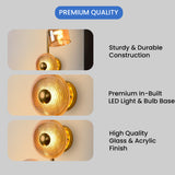 Ozark Gold Glass Modern LED Wall Light