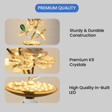 Tia Luxury Crystal Leaf Pendant Light