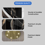 Feather Leaf LED Double Height Modern Chandelier
