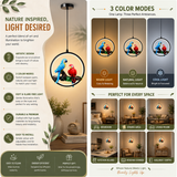 Ringlet Parrot Couple LED Pendant Light