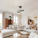 Regal Twisting Ribbon LED Chandelier Light
