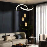 Regal Twisting Ribbon LED Chandelier Light