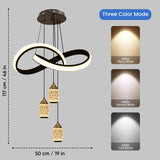 Regal Twisting Ribbon LED Chandelier Light