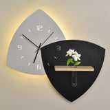 Riven Modern Analog Wall Clock Lamp