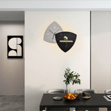 Riven Modern Analog Wall Clock Lamp