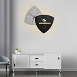 Riven Modern Analog Wall Clock Lamp