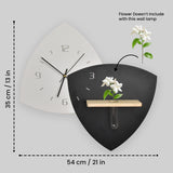 Riven Modern Analog Wall Clock Lamp