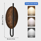 Rivex Texture Black Oval Crystal Plate Wall Lamp