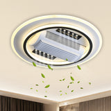 Lunex Round Fan Chandelier with 10 COB LEDs