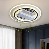 Lunex Round Fan Chandelier with 10 COB LEDs