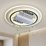 Lunex Round Fan Chandelier with 10 COB LEDs