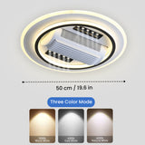 Lunex Round Fan Chandelier with 10 COB LEDs
