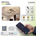 Ceiling Six Squares LED Smart Voice Assist Chandelier