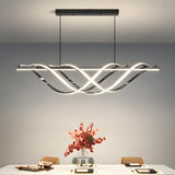Skylar Black Modern LED Linear Chandelier